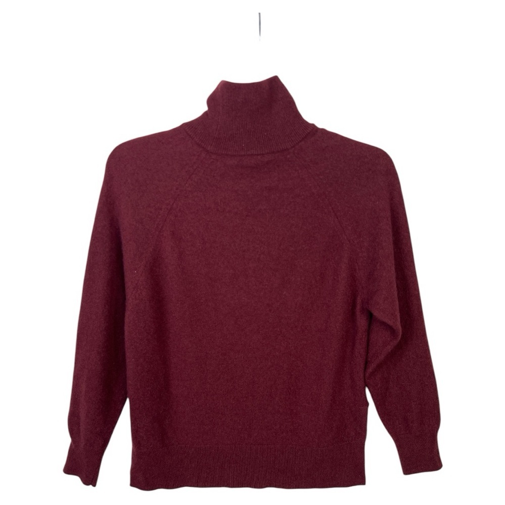 SAK FIFTH AVENUE WOMEN’S 100% CASHMERE DARK PINOT HIGH LOW SWEATER SZ XS - Picture 2 of 4